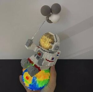 Astronaut World 3D LED Lighted Mini Building Block Brick Toy Set Model Space